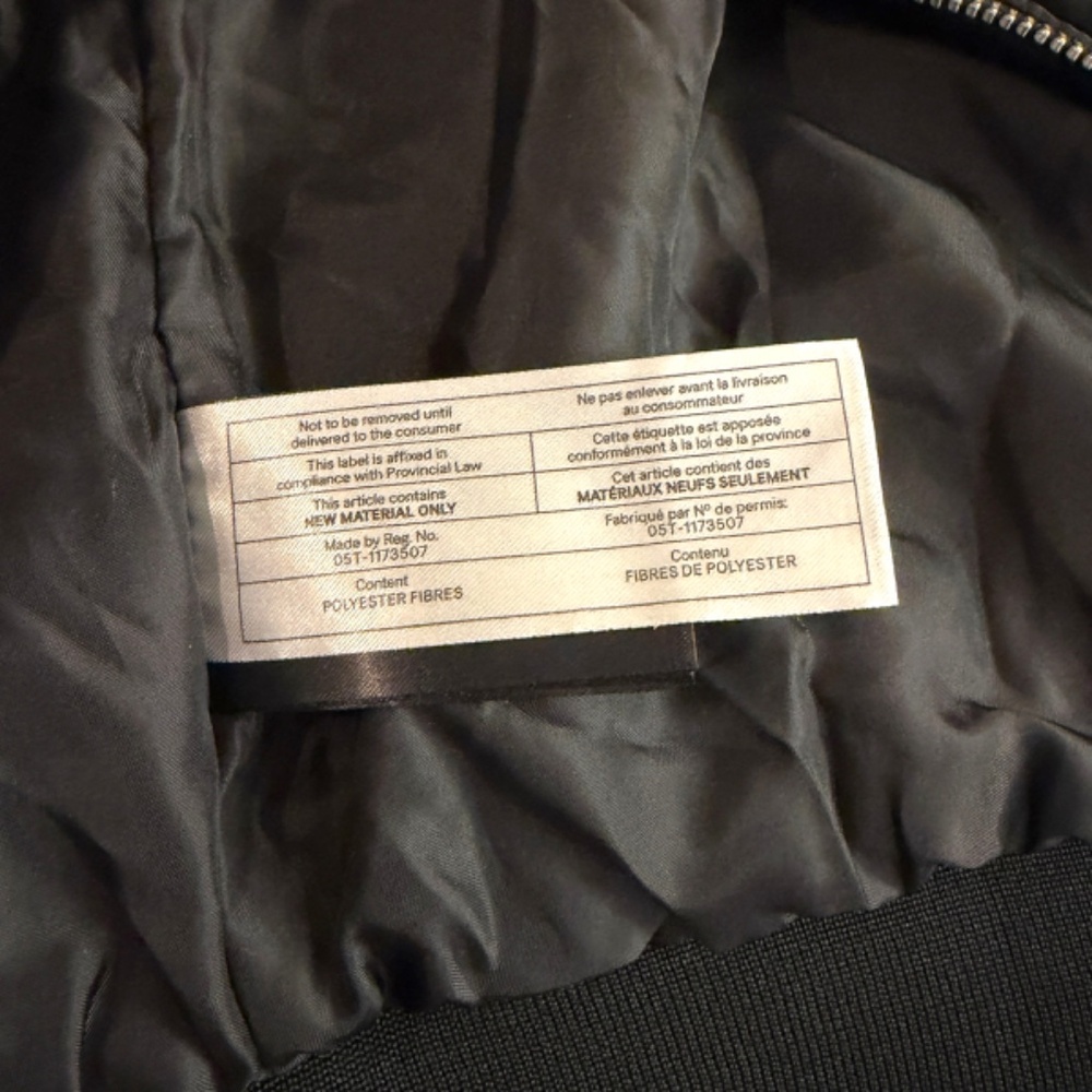 Black Satin Bomber Jacket With Quilted Sleeves - Picture 6 of 10
